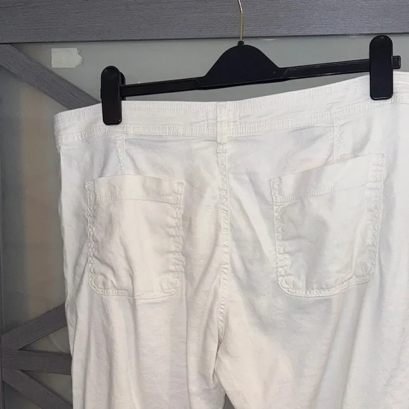 NYDJ White Linen Straight-Leg Trouser - Picture 6 of 12